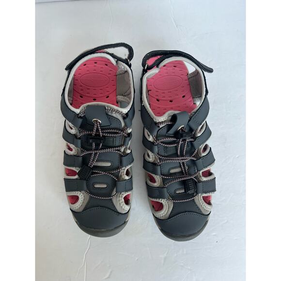 Eddie Bauer Sarah Walking Gray Pink Hiking Sport Water Flat Closed Toe Sandals 8 - Picture 4 of 13